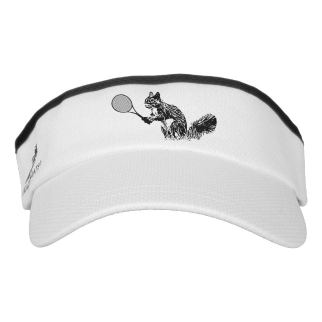 Squirrel With Tennis Racket Visor (Front)