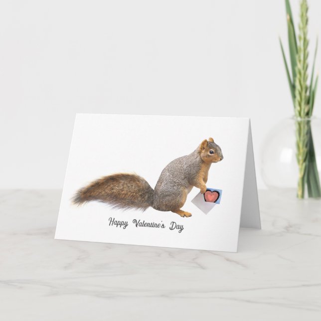 Squirrel with Valentine Card (Front)