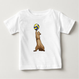 Squirrel with Volleyball Baby T-Shirt