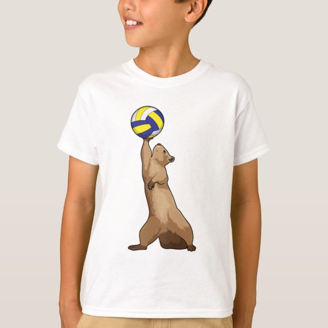 Squirrel with Volleyball T-Shirt (Front)