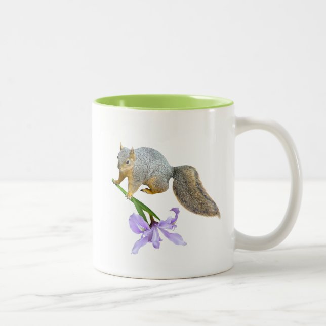Squirrel with Wild Iris Mug (Right)