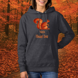 Squirrel - wood - nuts about you hoodie