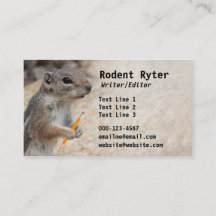 Squirrel Writer Business Card Template