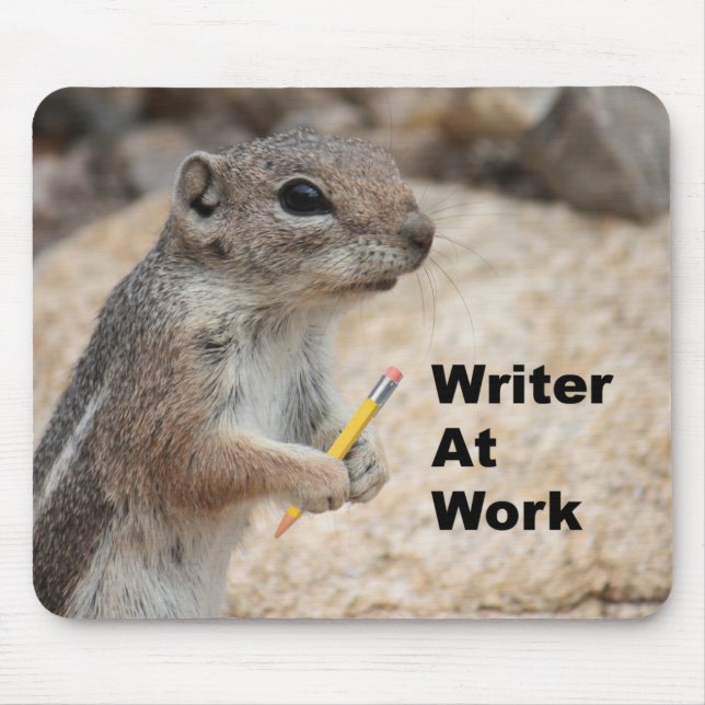 Squirrel Writer Mousepad (Front)