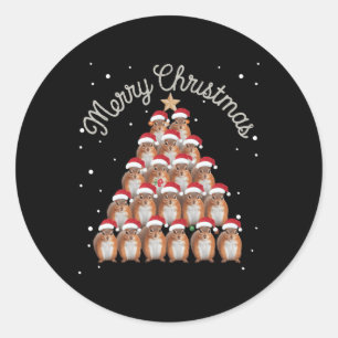Squirrel Xmas Tree Squirrel Christmas Tree 2 Classic Round Sticker