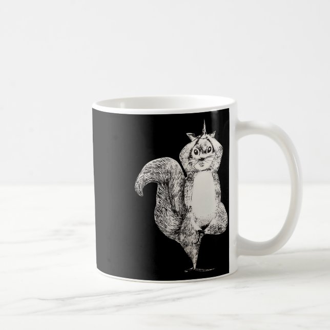 Squirrel Yoga  Coffee Mug (Right)