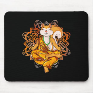 Squirrel Yoga Meditation Mouse Pad