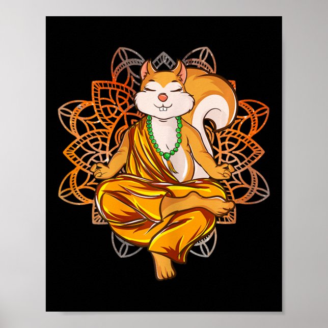 Squirrel Yoga Meditation  Poster (Front)