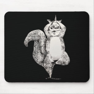 Squirrel Yoga Mouse Pad