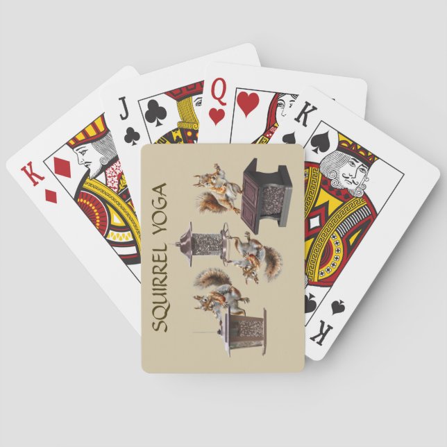 Squirrel Yoga Playing Cards (Back)