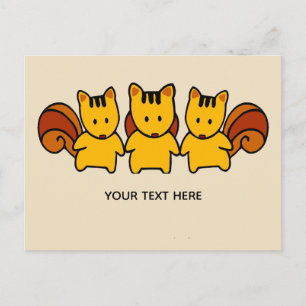 Squirrels Add Your Own Text Message Postcard