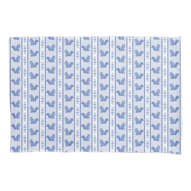 Squirrels and Hydrangeas Pillowcase (Front)