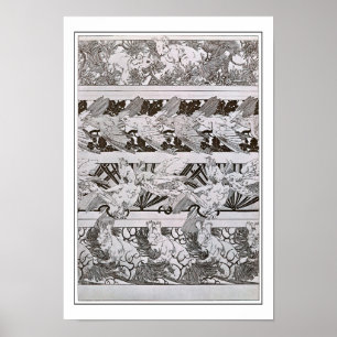 Squirrels & Birds of Art Nouveau Style, Mucha Poster