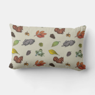 Squirrels, Bunnies and Birds Lumbar Cushion