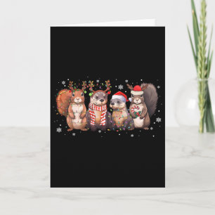 Squirrels Christmas Lights Funny Xmas Squirrel Lov Card