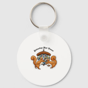 Squirrels Disco Funny Party Key Ring