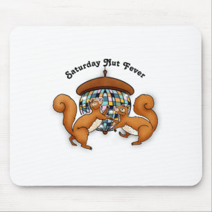 Squirrels Disco Funny Party  Mouse Pad