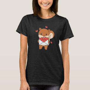 Squirrels For Valentine's Day Cute Animals With He T-Shirt
