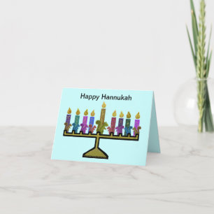 Squirrels Hannukah Menorah Card