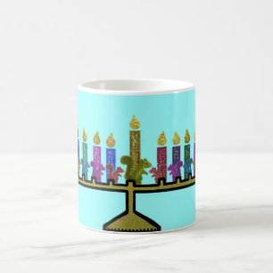 Squirrels Hannukah Menorah Mugs