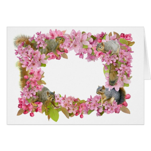 Squirrels in Flowers (Front Horizontal)