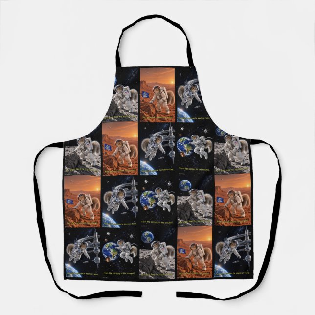 Squirrels in Space Apron (Front)