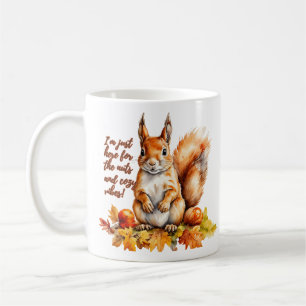 Squirrel's Nutty Autumn Vibes Coffee Mug