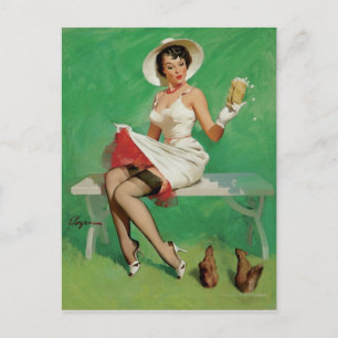 Squirrels Pin Up Postcard