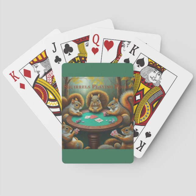 Squirrels Playing Playing Cards (Back)