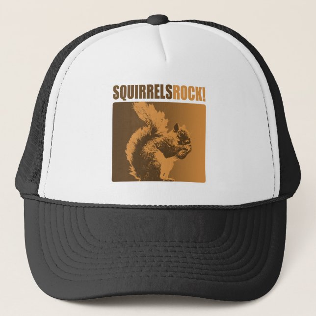 Squirrels Rock! Trucker Hat (Front)