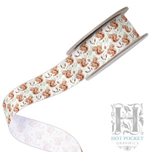 Squirrels Satin Ribbon