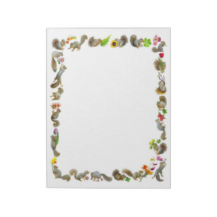 Squirrels with Flowers Notepad