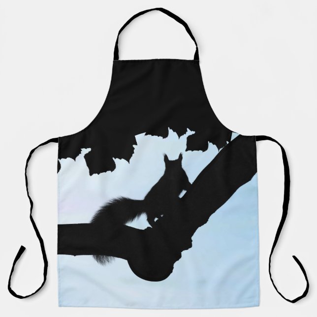 Squirrely Blues Apron (Front)