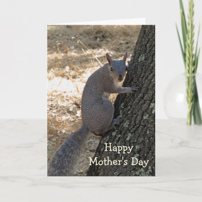 Squirrely Mother's Day Card (Front)