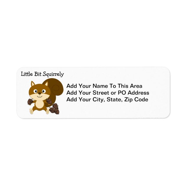 Squirrely Return Address Label (Front)