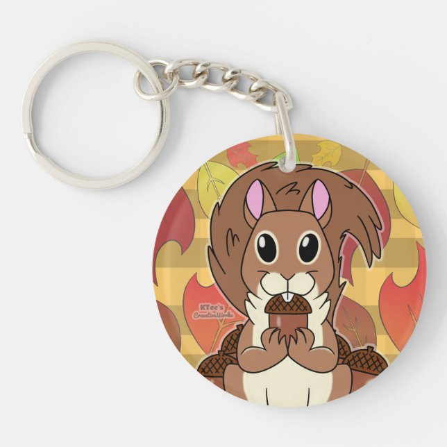 Squirrely Squirrel -  Key Ring (Front)