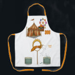 Squirty squid apron<br><div class="desc">Whether he’s performing graceful inky squirts over the audience (from a safe distance!) or orchestrating aquatic illusions, Squirty brings refreshing fun to the ring. Playful, energetic, and a little cheeky, he’s the circus’s splash-happy entertainer. Squirty squid's finale involves jumping through a flaming hoop! You can find lots of other Dingaling...</div>