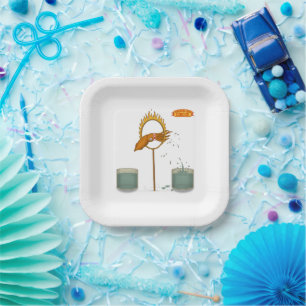 Squirty squid paper plate