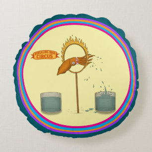 Squirty squid round cushion