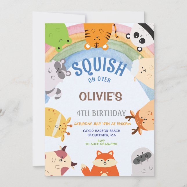 Squishmallow Boy Birthday  Invitation (Front)