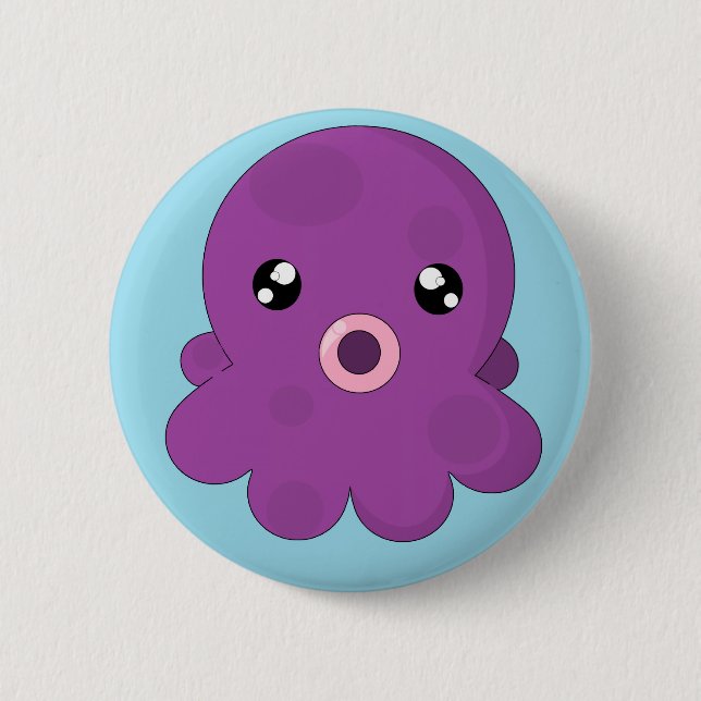 Squishy the Squid 6 Cm Round Badge (Front)