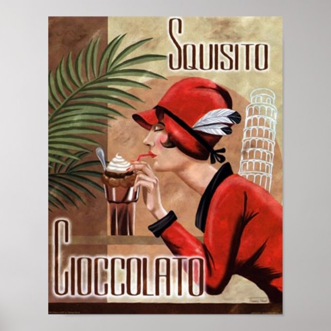 Squisito Cioccolato Italian Chocolate Woman in Red Poster (Front)