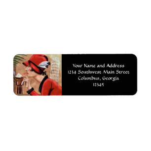 Squisito Cioccolato Italian Chocolate Woman in Red Return Address Label