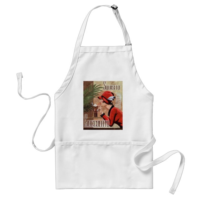 Squisito Cioccolato Italian Chocolate Woman in Red Standard Apron (Front)