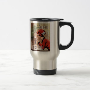 Squisito Cioccolato Italian Chocolate Woman in Red Travel Mug