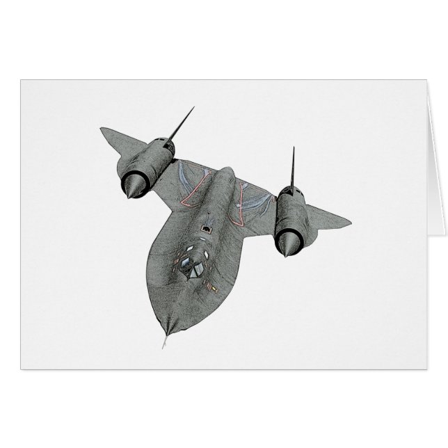SR71 Blackbird Illustration Note (Front Horizontal)