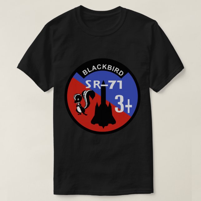 SR-71 Blackbird +3 Badge   T-Shirt (Design Front)