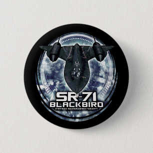 SR-71 Blackbird 6 Cm Round Badge