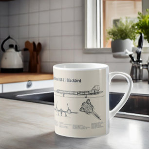 SR-71 Blackbird - Aeroplane Blueprint Plans SD Coffee Mug