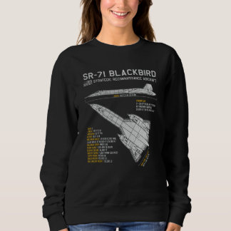 Sr 71 Blackbird Aircraft Aeroplane Spy Plane Bluep Sweatshirt